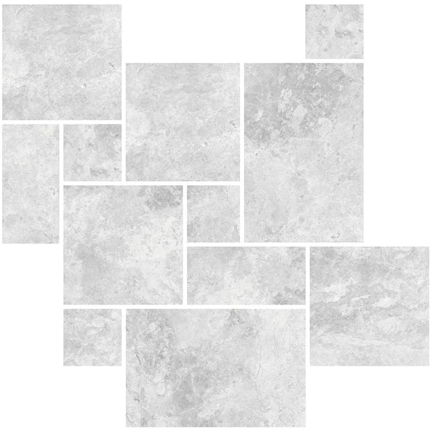Tundra White Matt SmoothGrip Marble Look Porcelain Tiles tile
