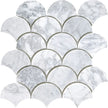 Tuscany Carrara Fish Scale Marble Mosaic tile