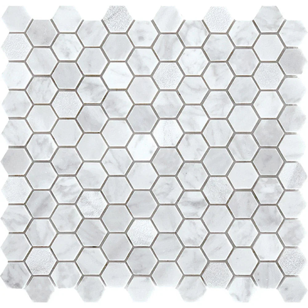 Tuscany Carrara Hexagon Marble Mosaic tile