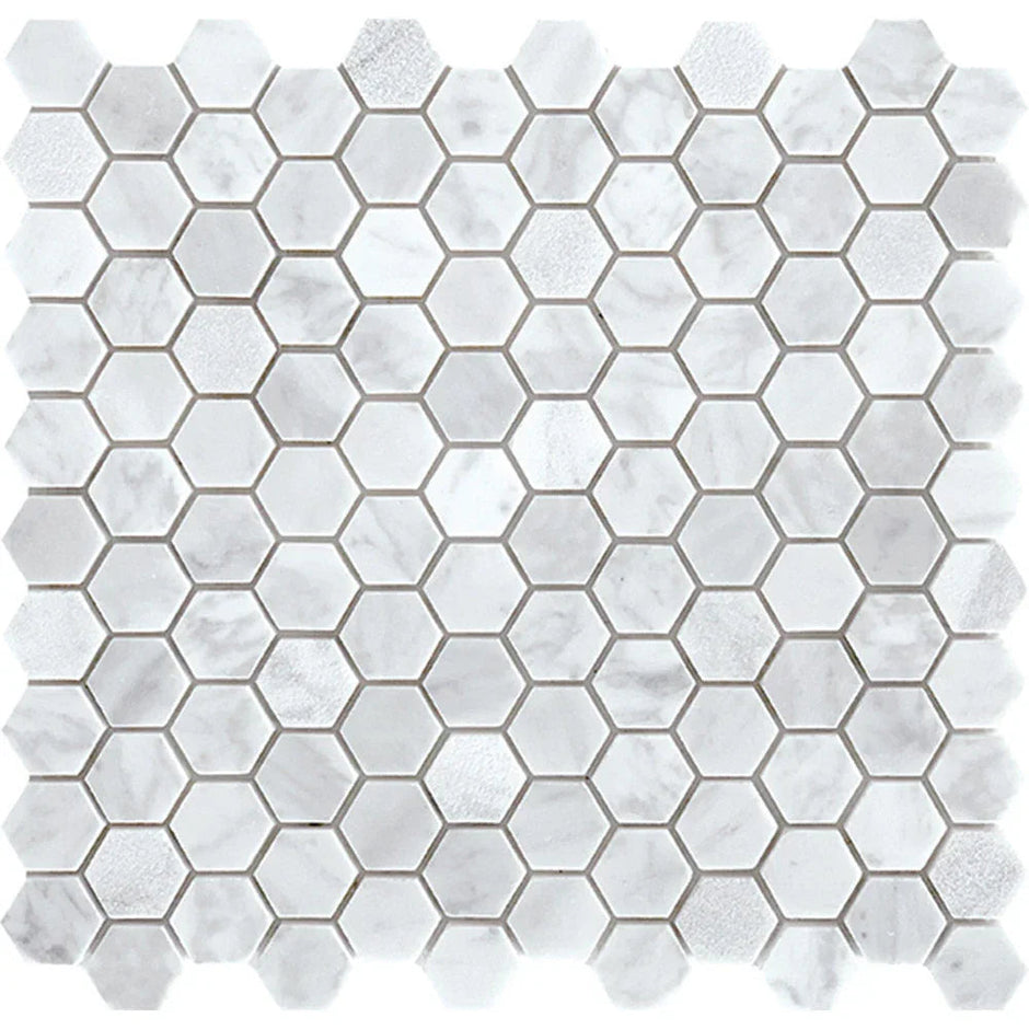 Tuscany Carrara Hexagon Marble Mosaic tile
