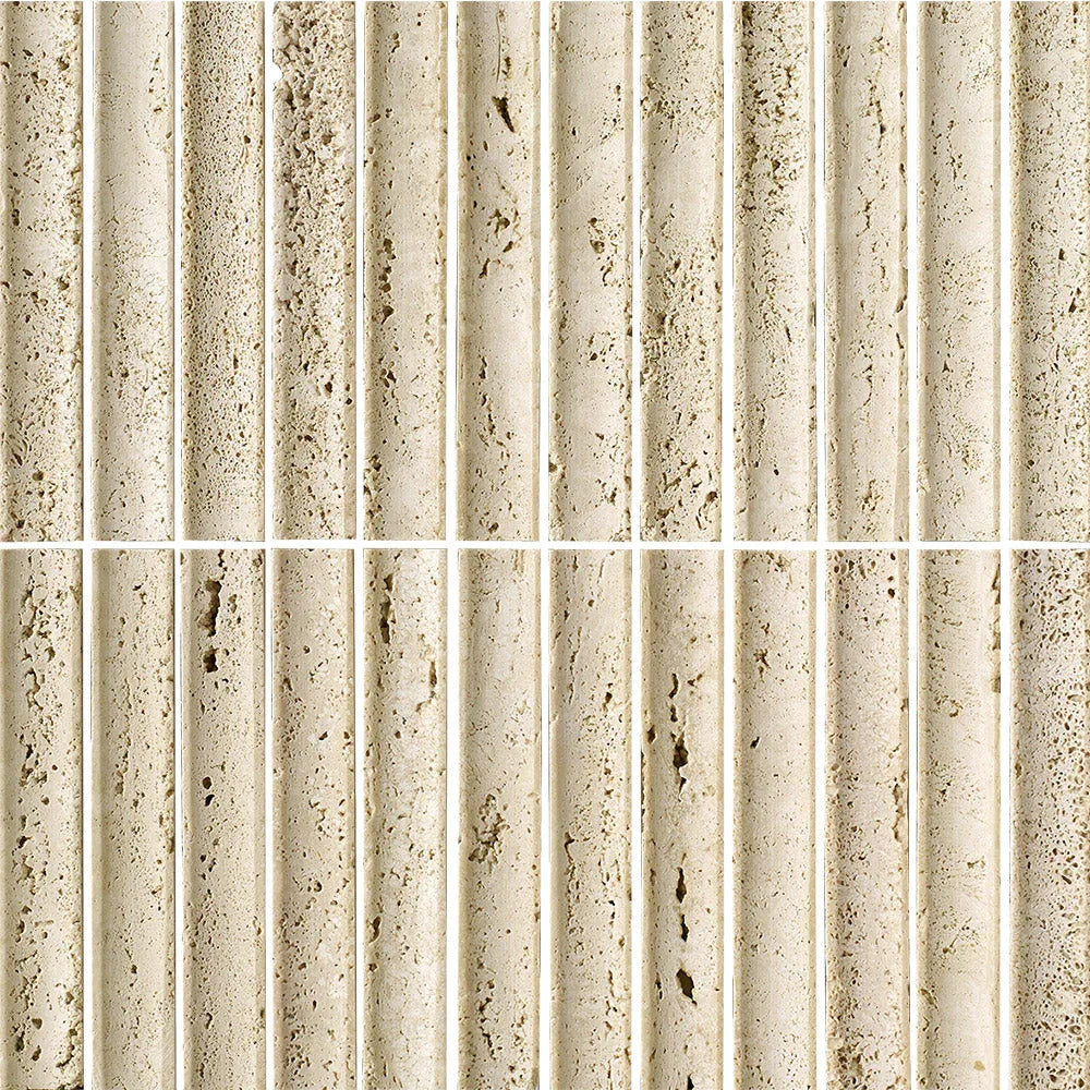 Tuscany Travertine Square Stone Mosaic Concave Stone tile