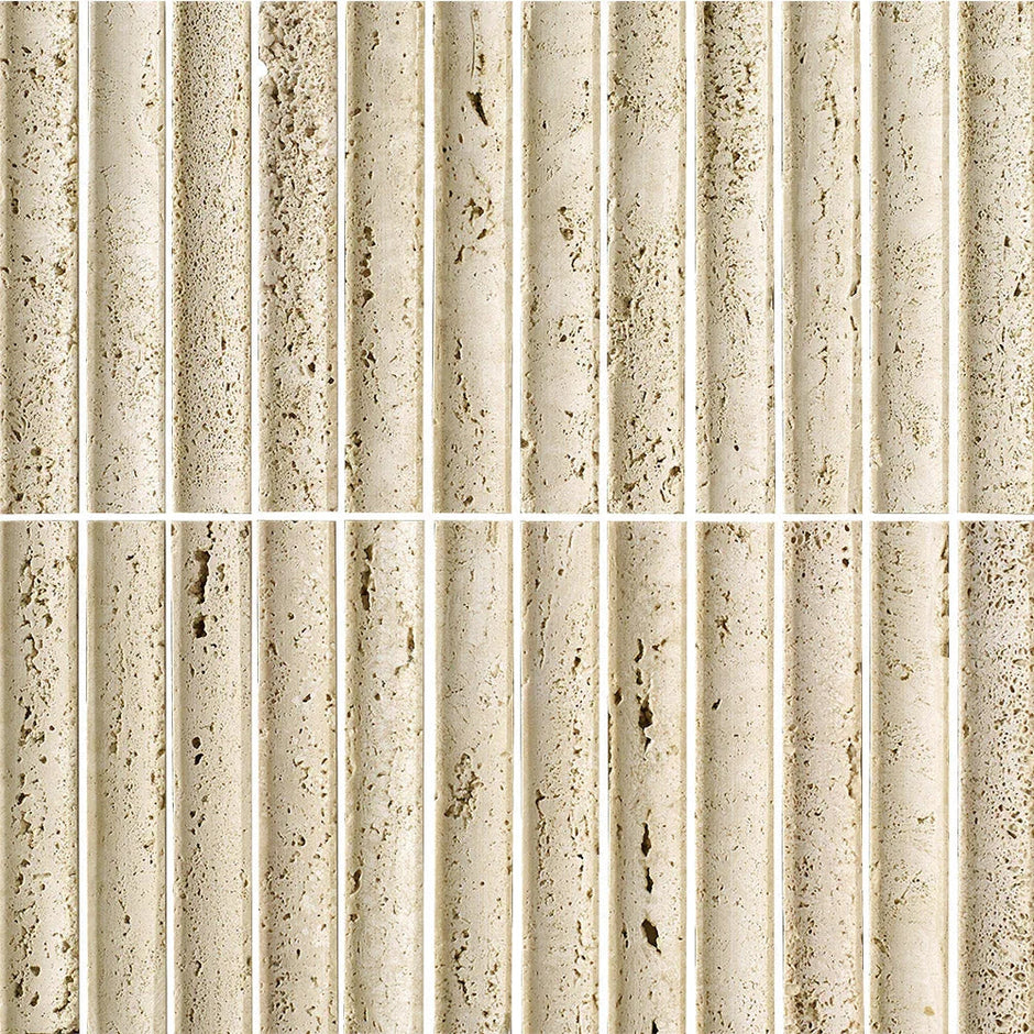 Tuscany Travertine Square Stone Mosaic Concave Stone tile