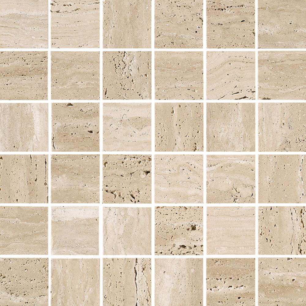 Tuscany Travertine Square Stone Mosaic Small Square tile