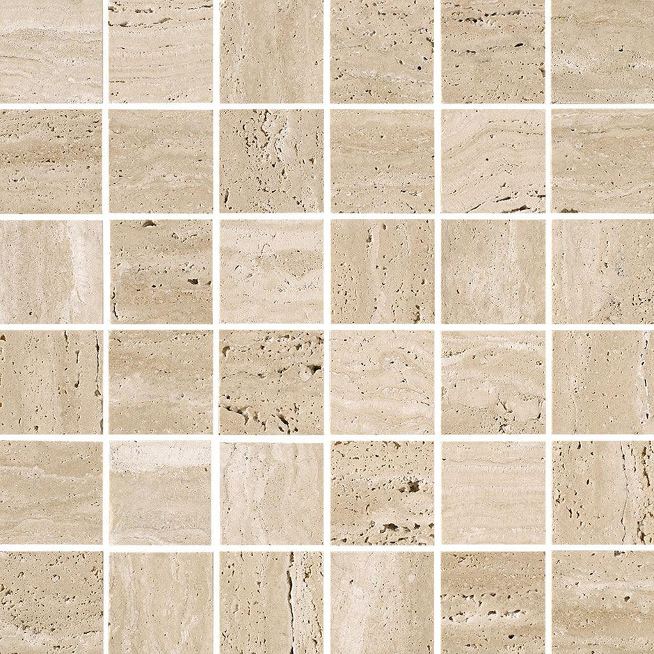 Tuscany Travertine Square Stone Mosaic Small Square tile