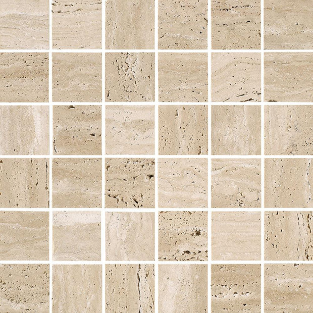 Tuscany Travertine Square Stone Mosaic Small Square tile