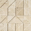 Tuscany Travertine Square Stone Mosaic Triangle Collage tile