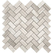 Tuscany Wood Grey Light Short Herringbone Marble Mosaic tile