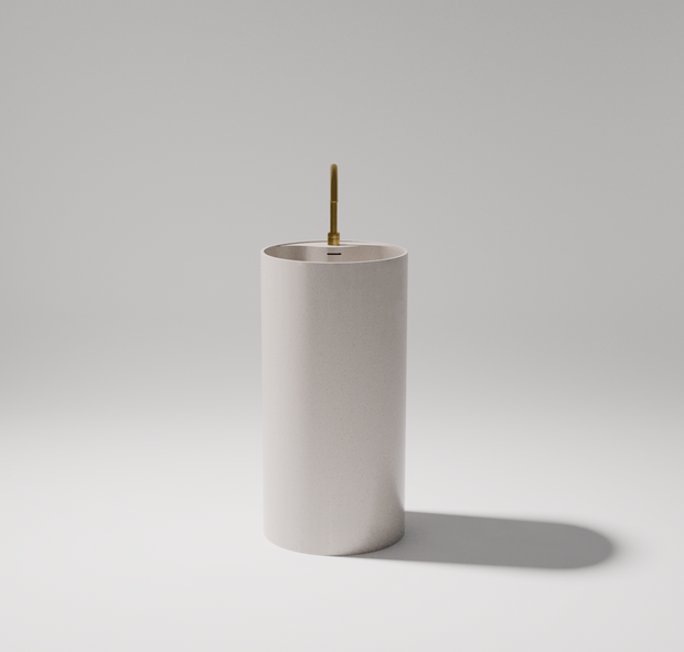 Pietra Bianca Union Freestanding Pedestal Basin