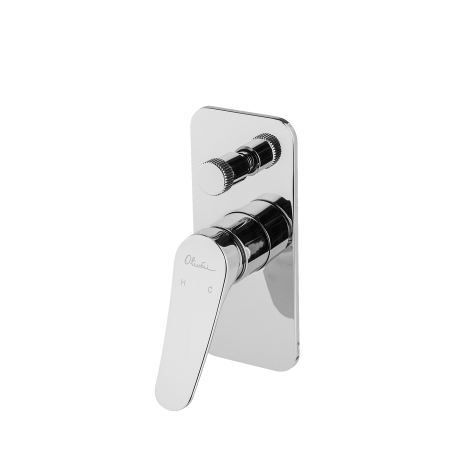 Verona Wall Mixer With Diverter Trim Kit Only in Chrome