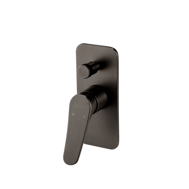 Verona Wall Mixer With Diverter in Gunmetal