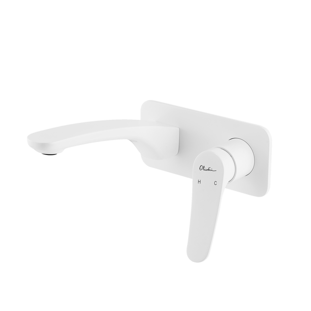 Verona Wall Mixer Set Trim Kit Only in White