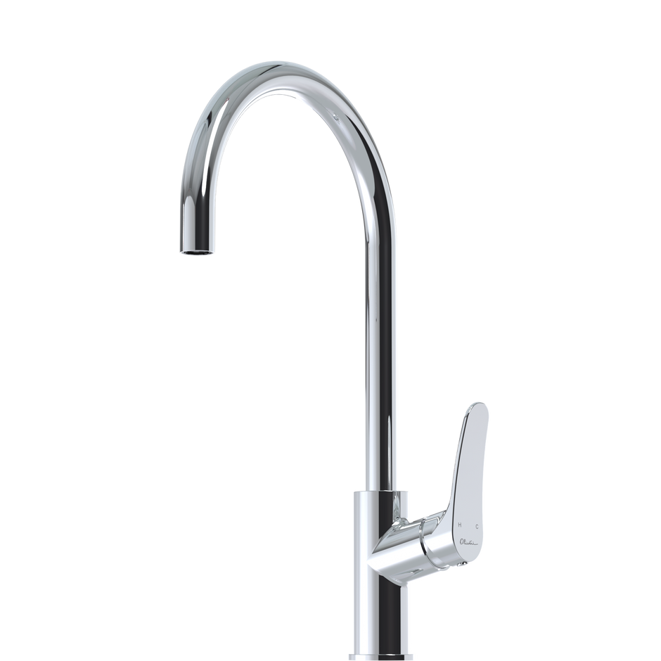 Verona Goose Neck Mixer in Chrome