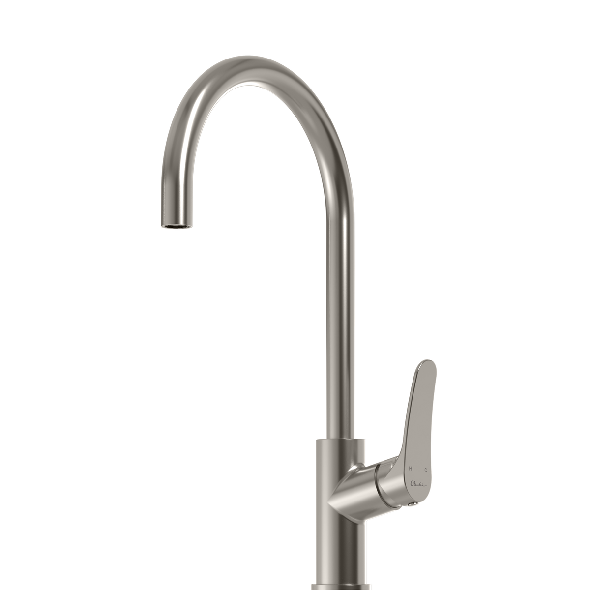 Verona Goose Neck Mixer in Brushed Nickel