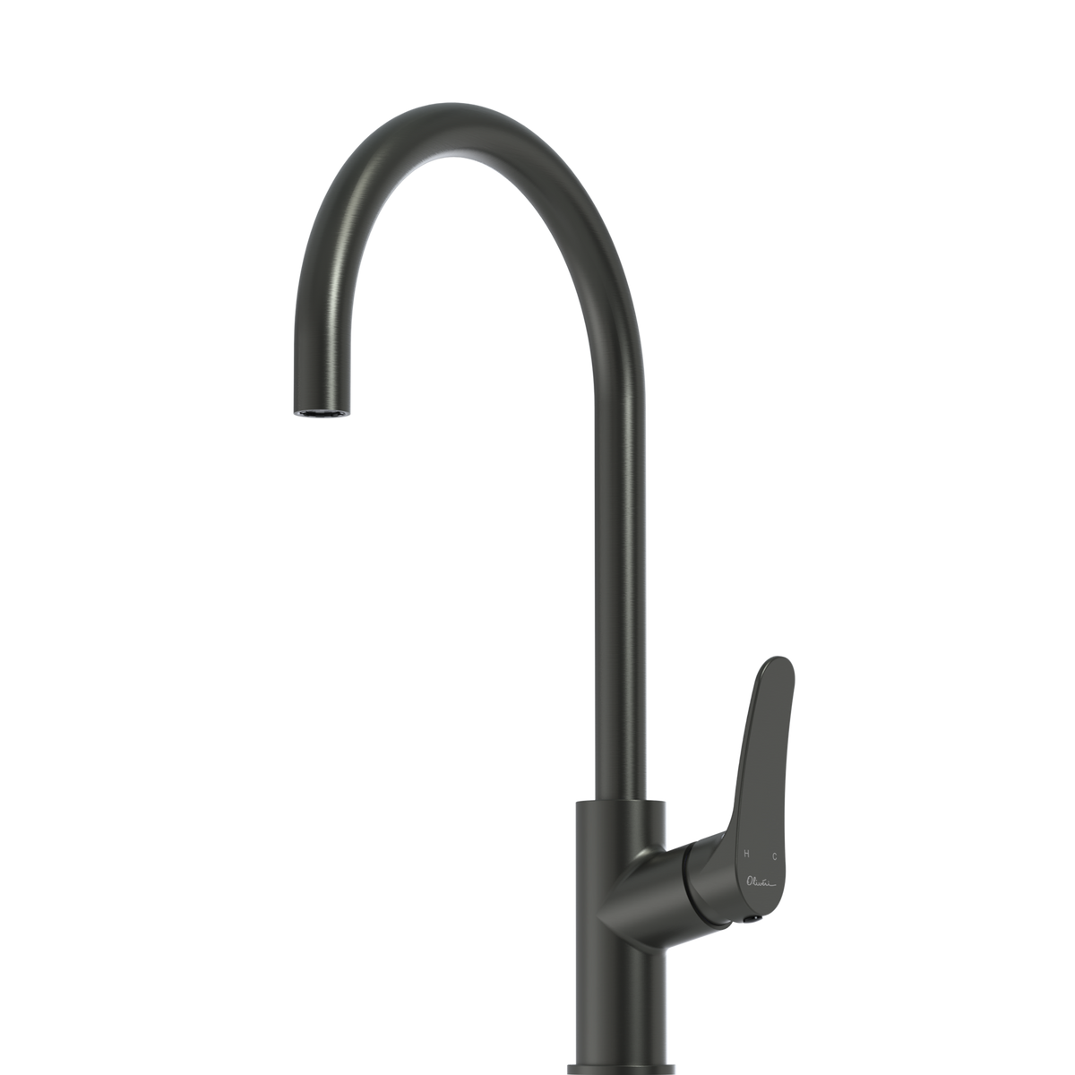 Verona Goose Neck Mixer in Gunmetal