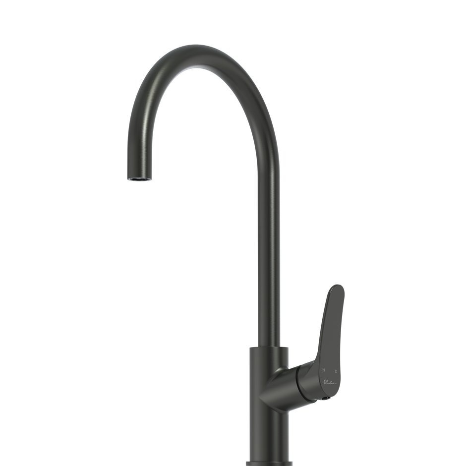 Verona Goose Neck Mixer in Gunmetal