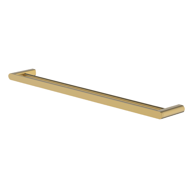Vela 760mm Double Towel Rail in Brushed Brass