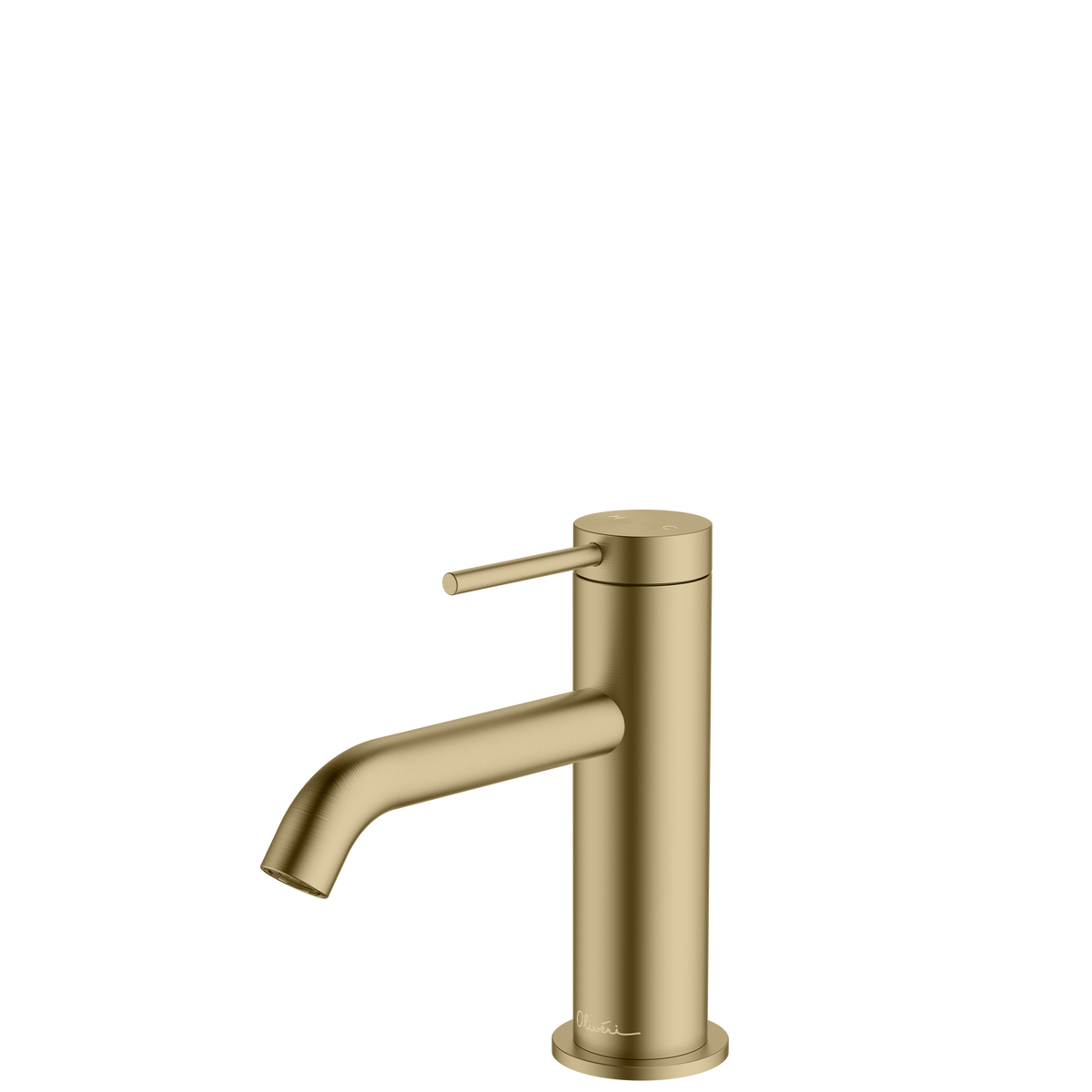 Venice Curved Basin Mixer in Classic Gold