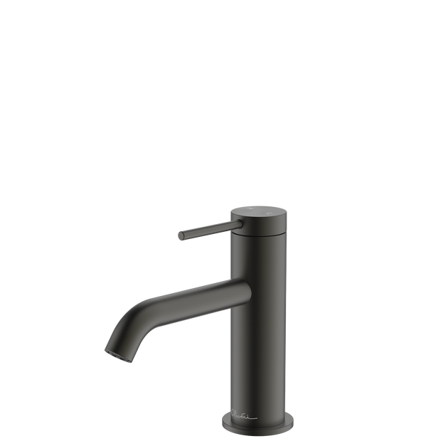 Venice Curved Basin Mixer in Gunmetal