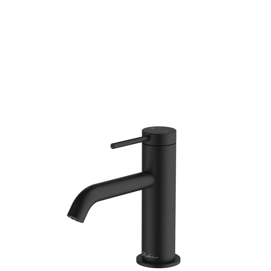 Venice Curved Basin Mixer in Matte Black