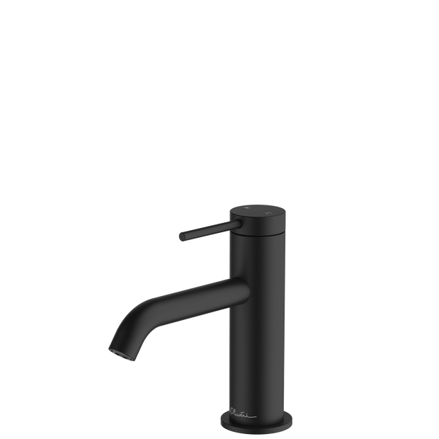 Venice Curved Basin Mixer in Matte Black