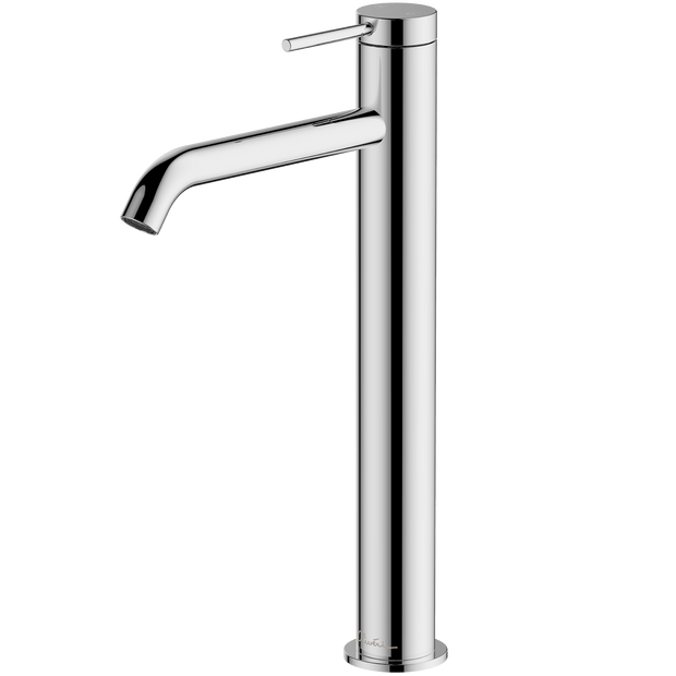 Venice Curved Tower Basin Mixer in Chrome