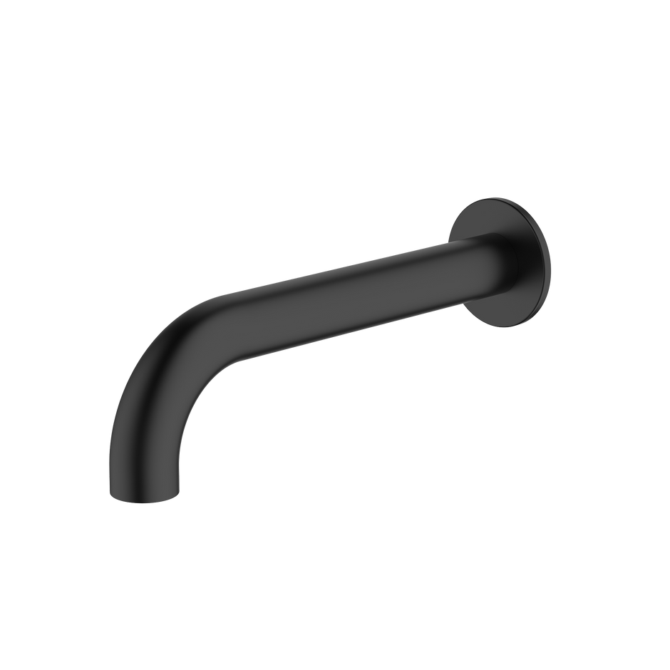 Venice Curved Wall Spout in Matte Black