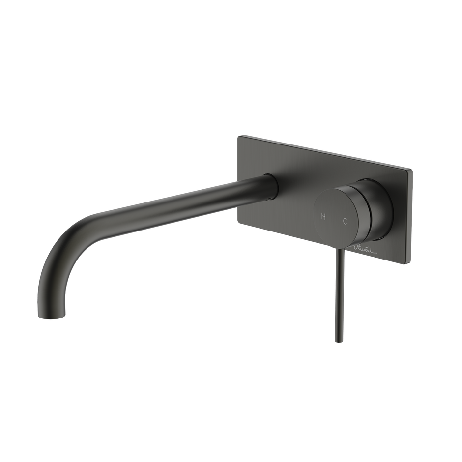 Venice Curved Wall Mixer Set Trim Kit Only in Gunmetal