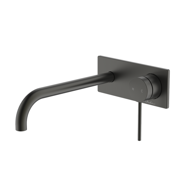 Venice Curved Wall Mixer Set Trim Kit Only in Gunmetal