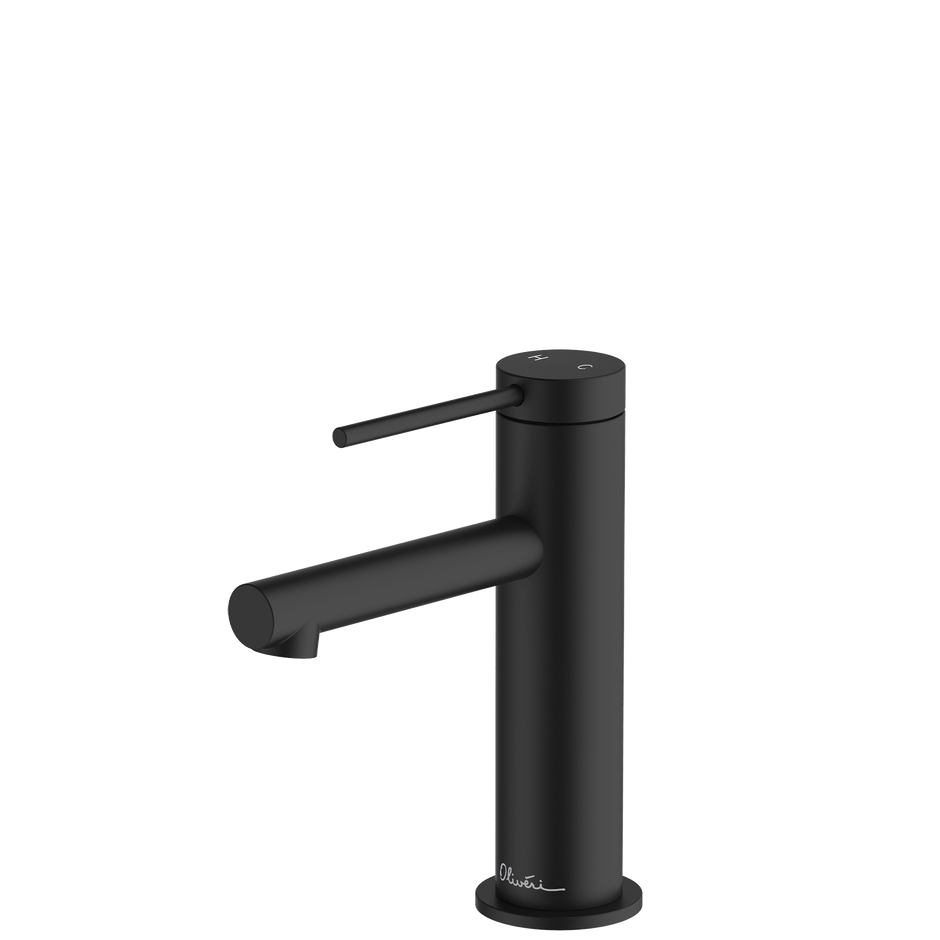 Venice Straight Basin Mixer in Matte Black