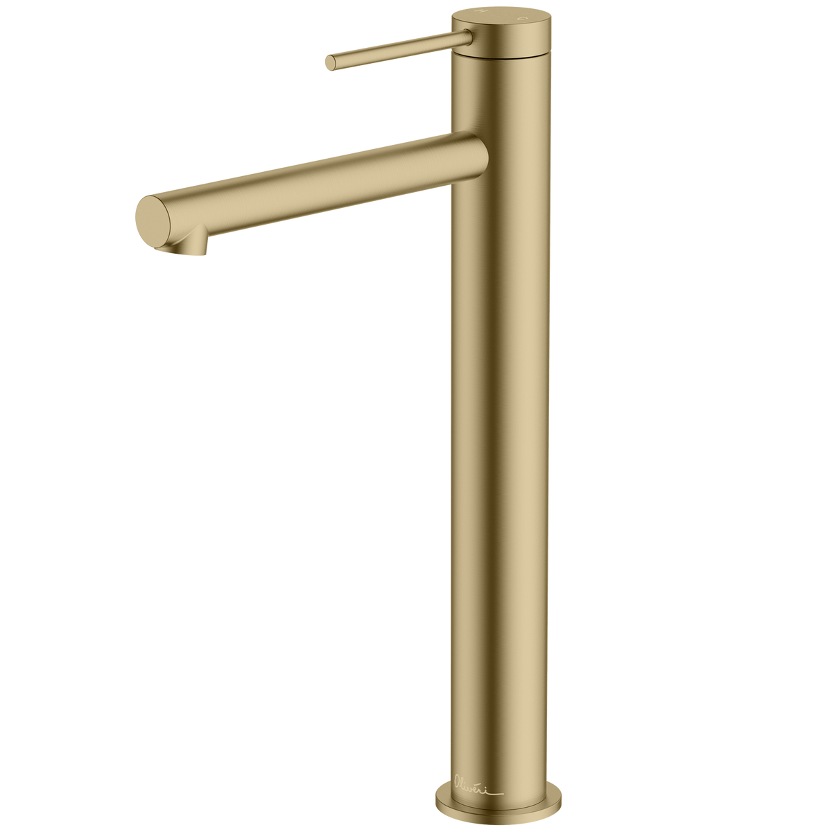 Venice Straight Tower Basin Mixer in Classic Gold