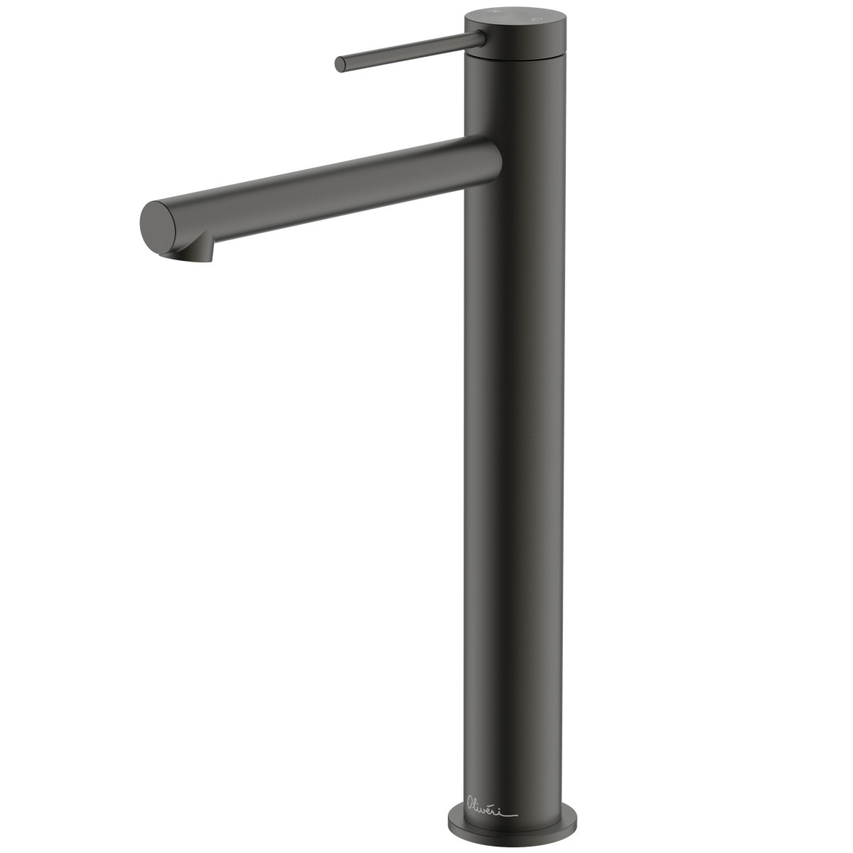 Venice Straight Tower Basin Mixer in Gunmetal