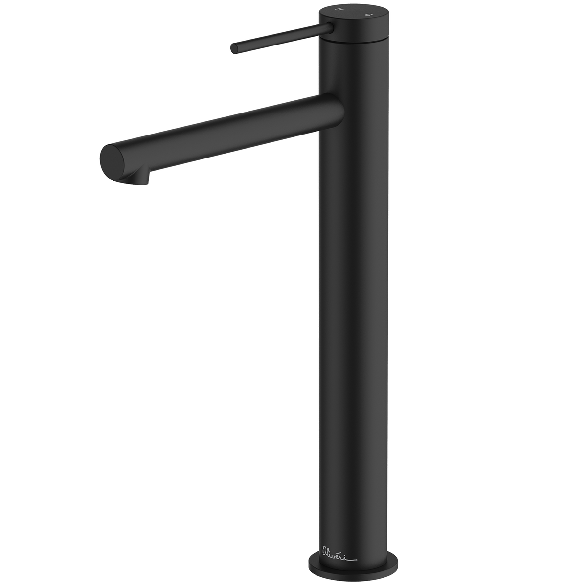 Venice Straight Tower Basin Mixer in Matte Black