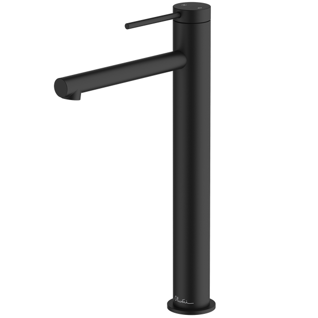 Venice Straight Tower Basin Mixer in Matte Black