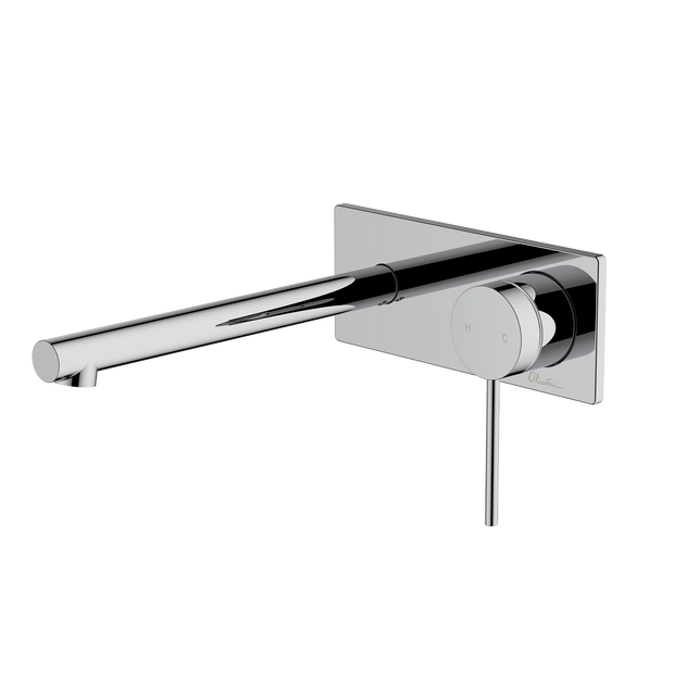 Venice Straight Wall Mixer Set in Chrome