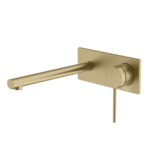Venice Straight Wall Mixer Set in Classic Gold
