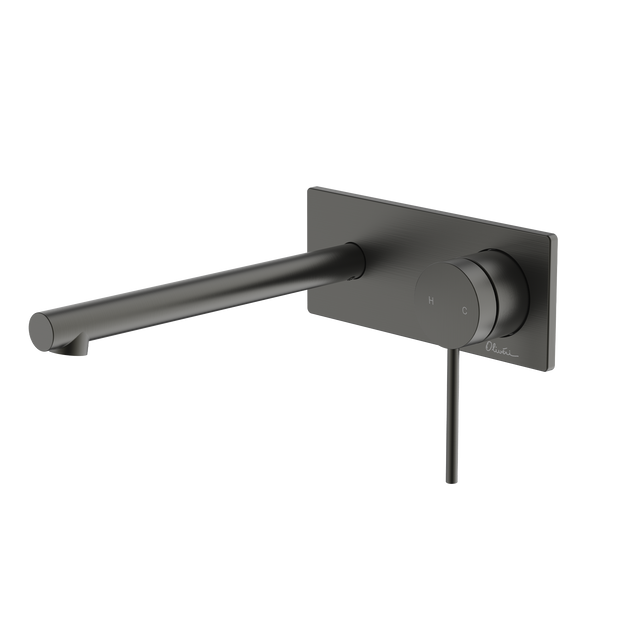 Venice Straight Wall Mixer Set in Gunmetal