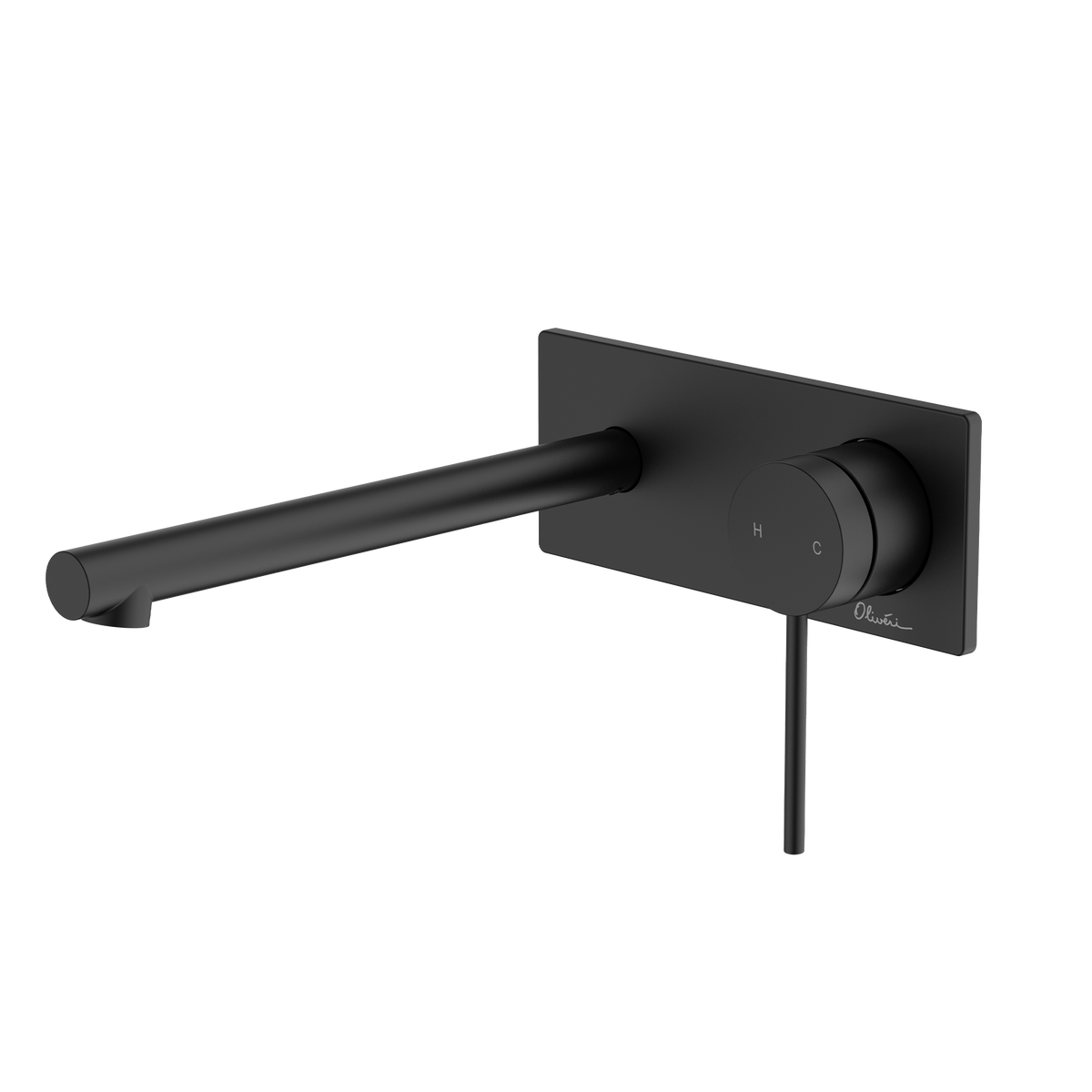 Venice Straight Wall Mixer Set Trim Kit Only in Matte Black