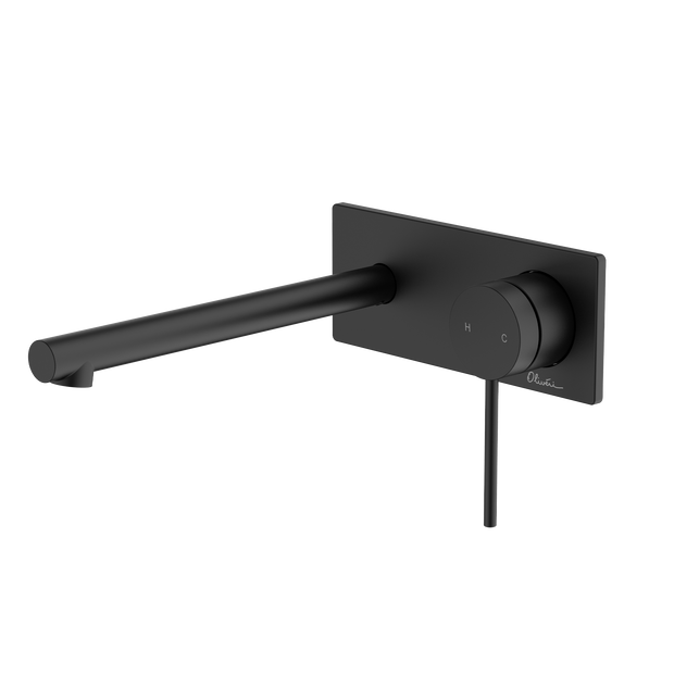 Venice Straight Wall Mixer Set Trim Kit Only in Matte Black