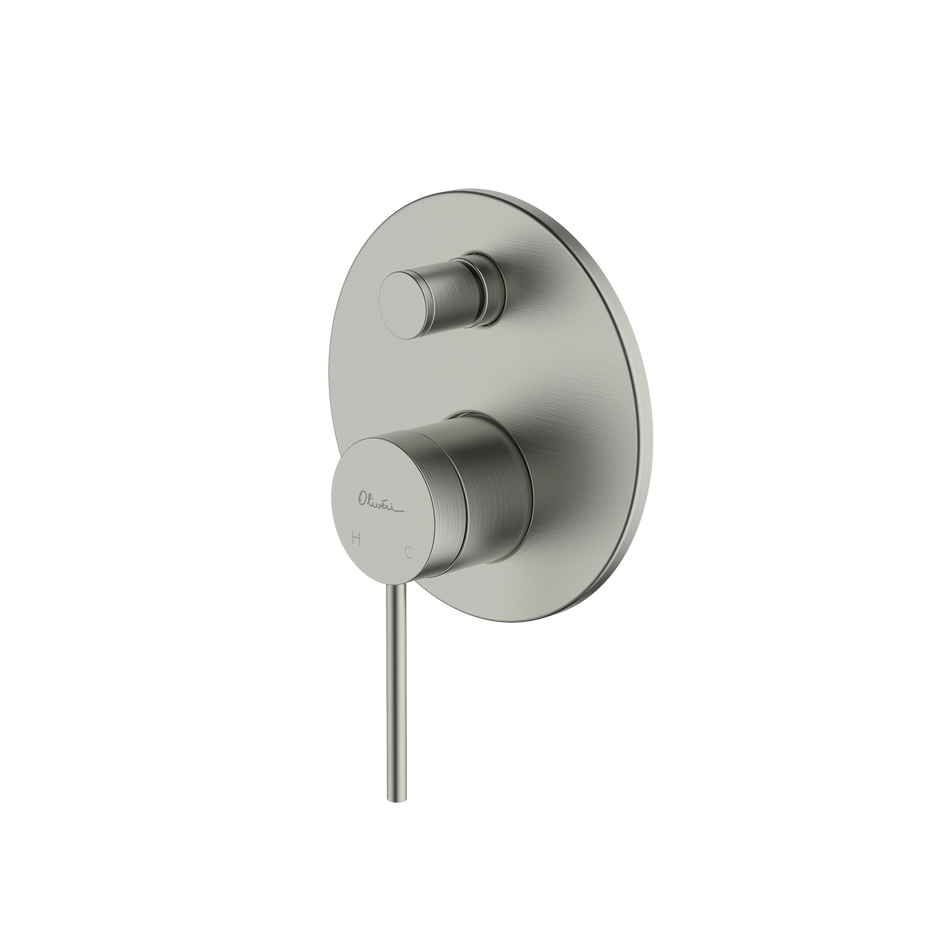 Venice Wall Mixer With Diverter in Brushed Nickel