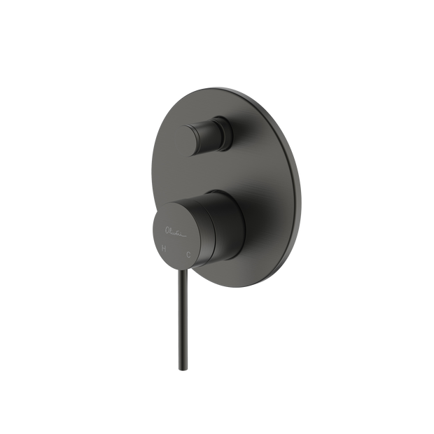 Venice Wall Mixer With Diverter in Gunmetal