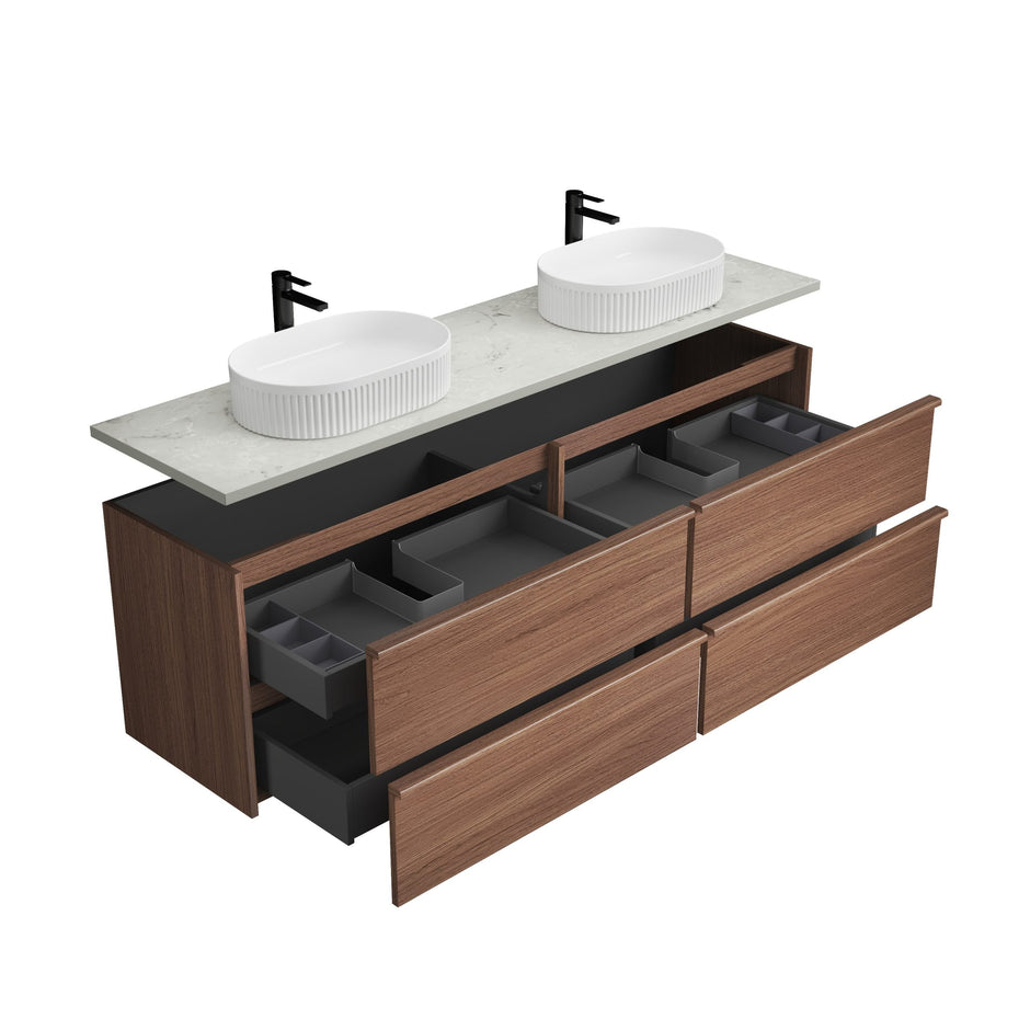 Venetta Framed Wall Hung Walnut 1800mm
