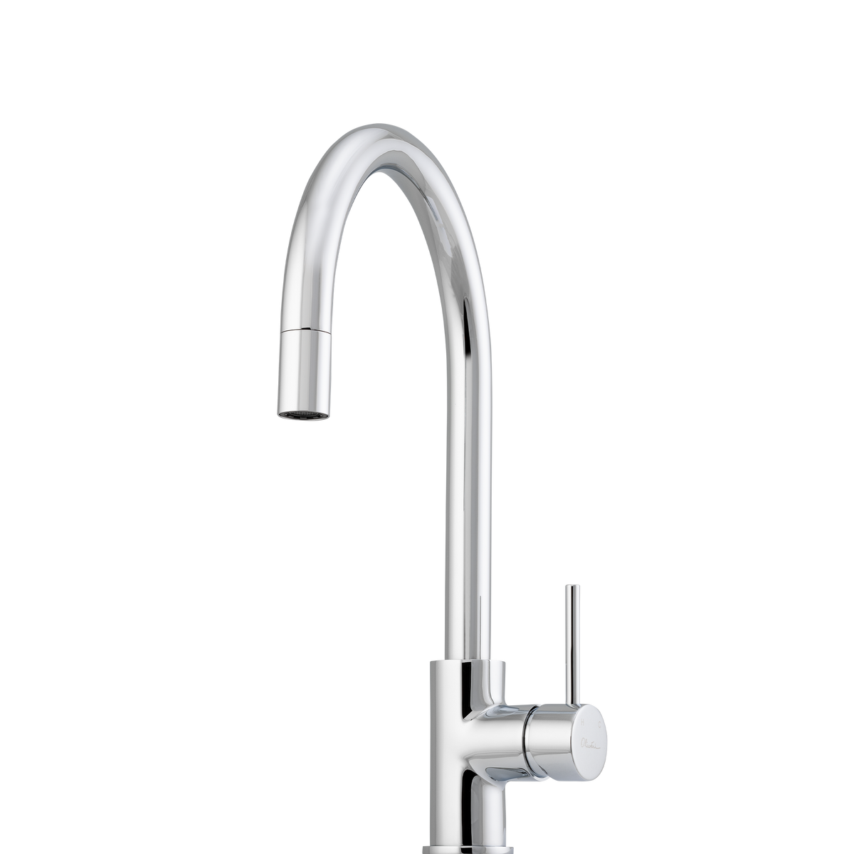 Venice Pull Out Goose Neck Mixer in Chrome