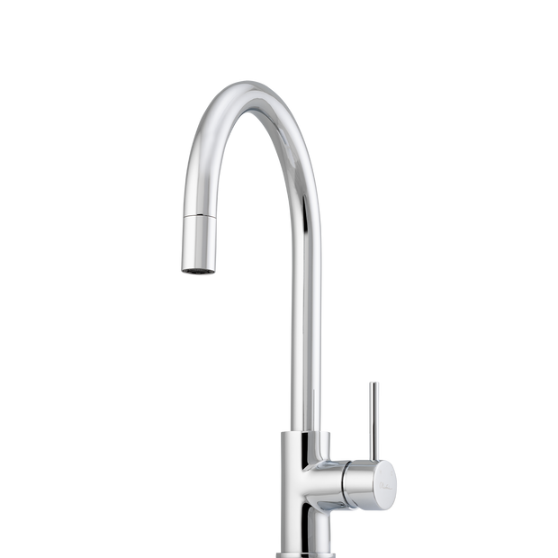 Venice Pull Out Goose Neck Mixer in Chrome