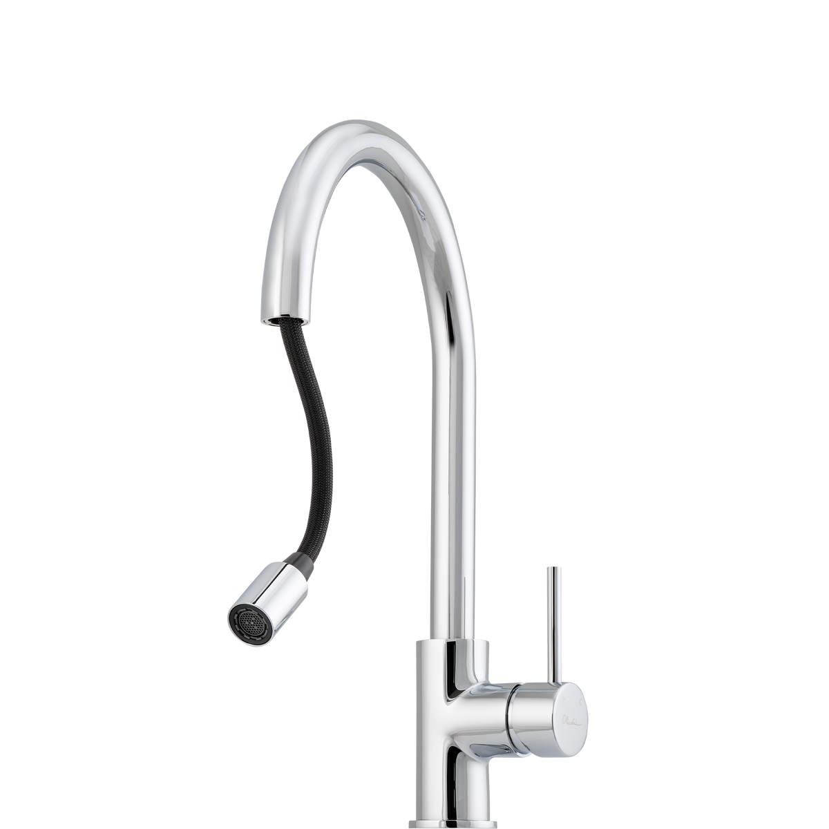 Venice Pull Out Goose Neck Mixer in Chrome view 2