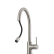 Venice Pull Out Goose Neck Mixer in Brushed Nickel view 2