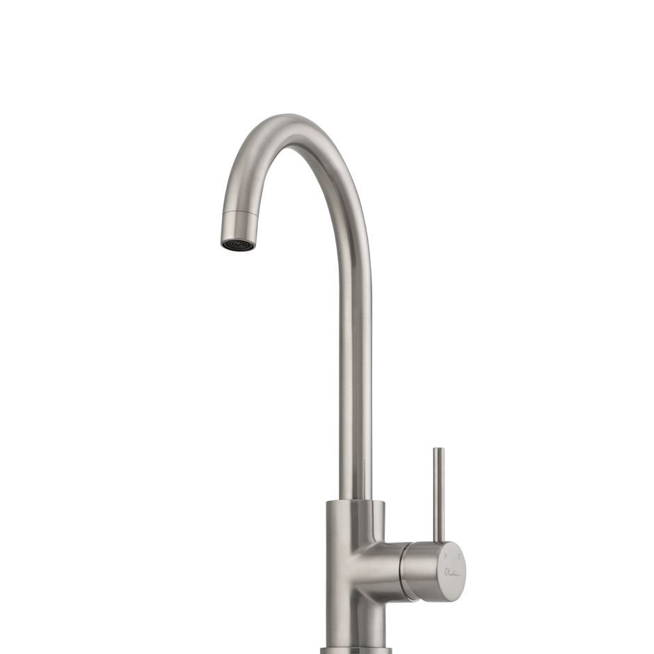 Venice Goose Neck Mixer in Brushed Nickel