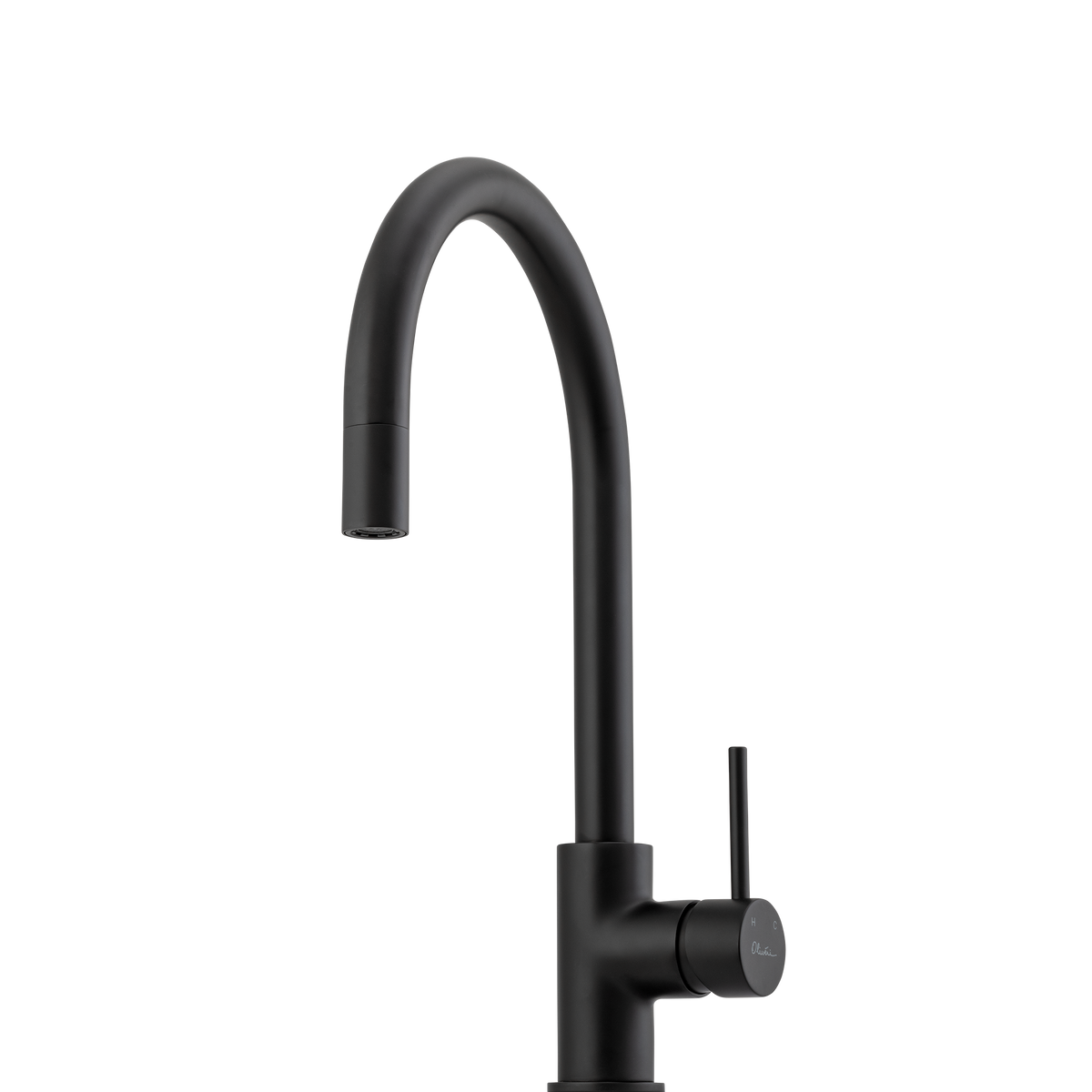 Venice Pull Out Goose Neck Mixer in Matte Black