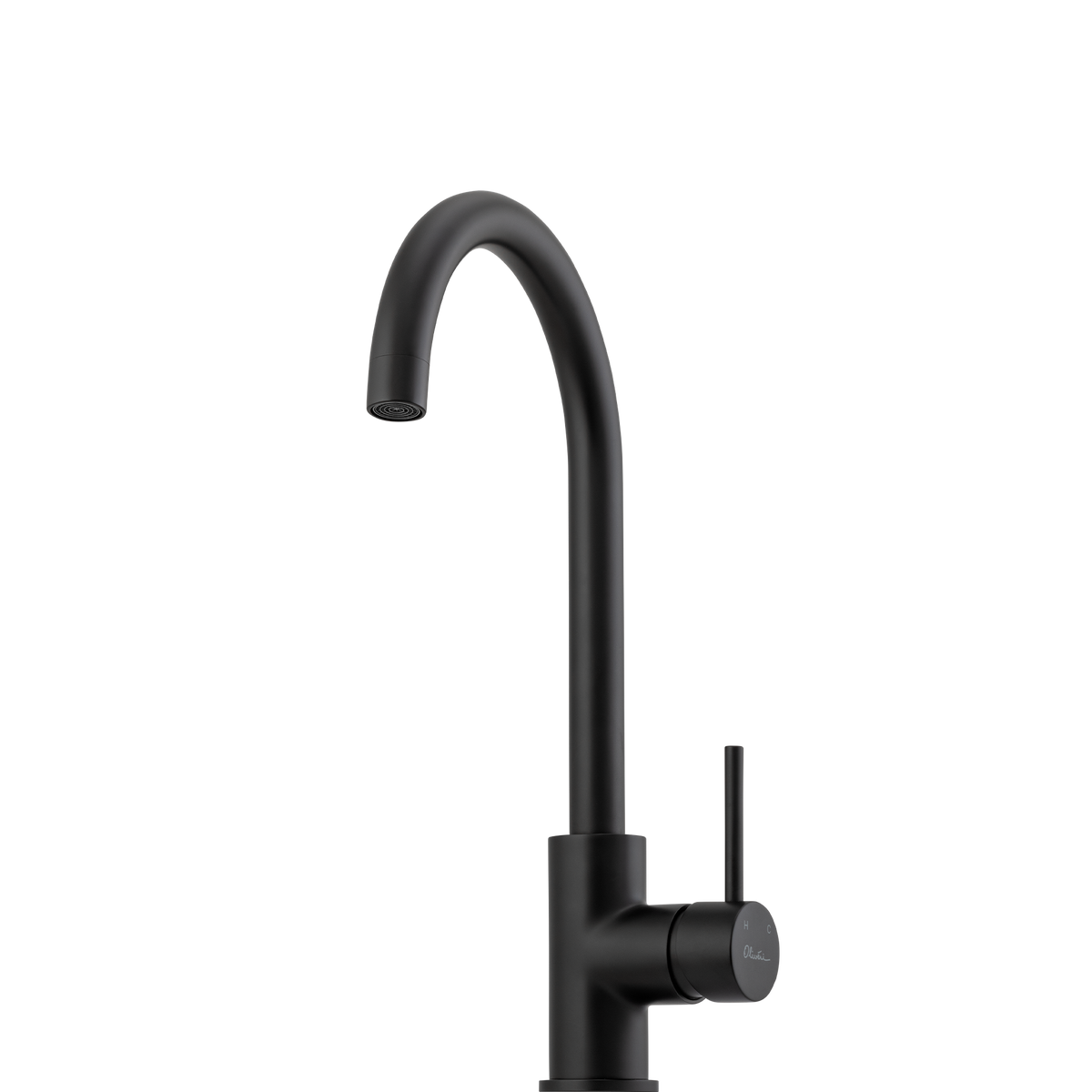 Venice Goose Neck Mixer in Matte Black