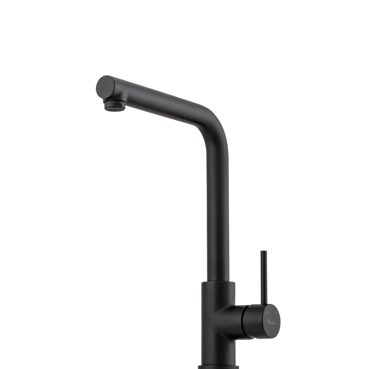 Venice Right Angle Mixer in Matte Black