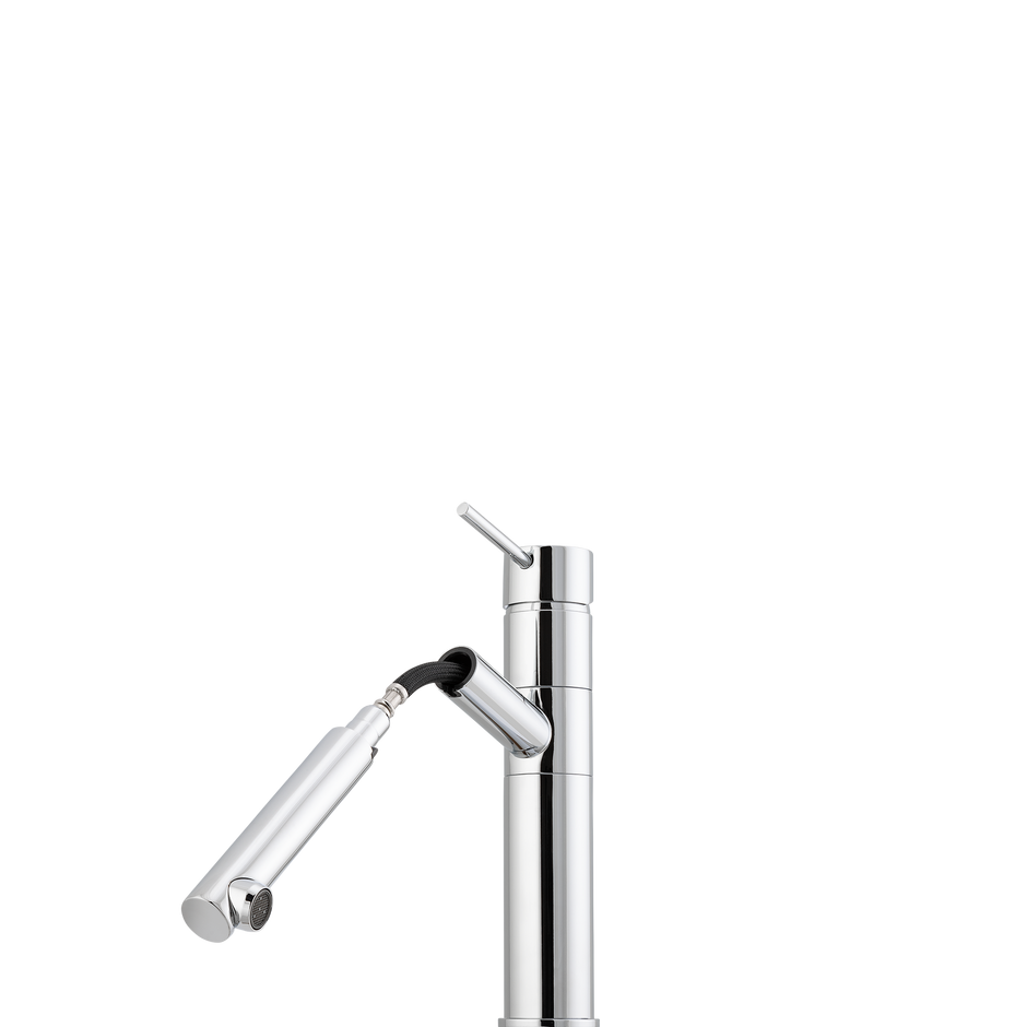 Venice Pull Out Swivel Mixer in Chrome view 2